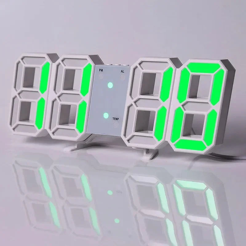 3D LED Digital Alarm Clock with Temperature Display - Smarsty