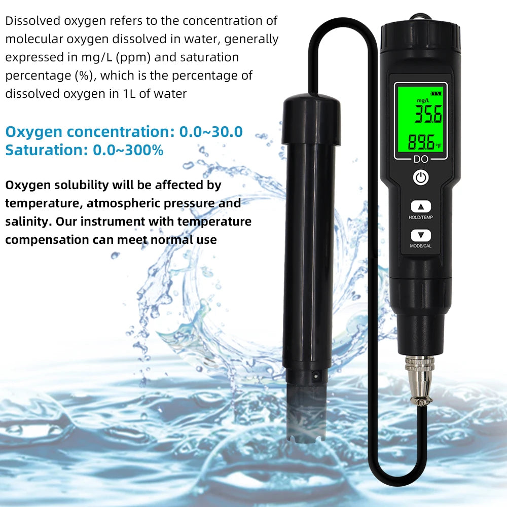 Professional Dissolved Oxygen Meter for Water Quality - Smarsty