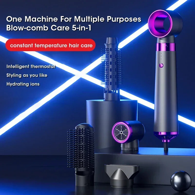 5 in 1 Electric Hair Dryer and Straightener Set - Smarsty