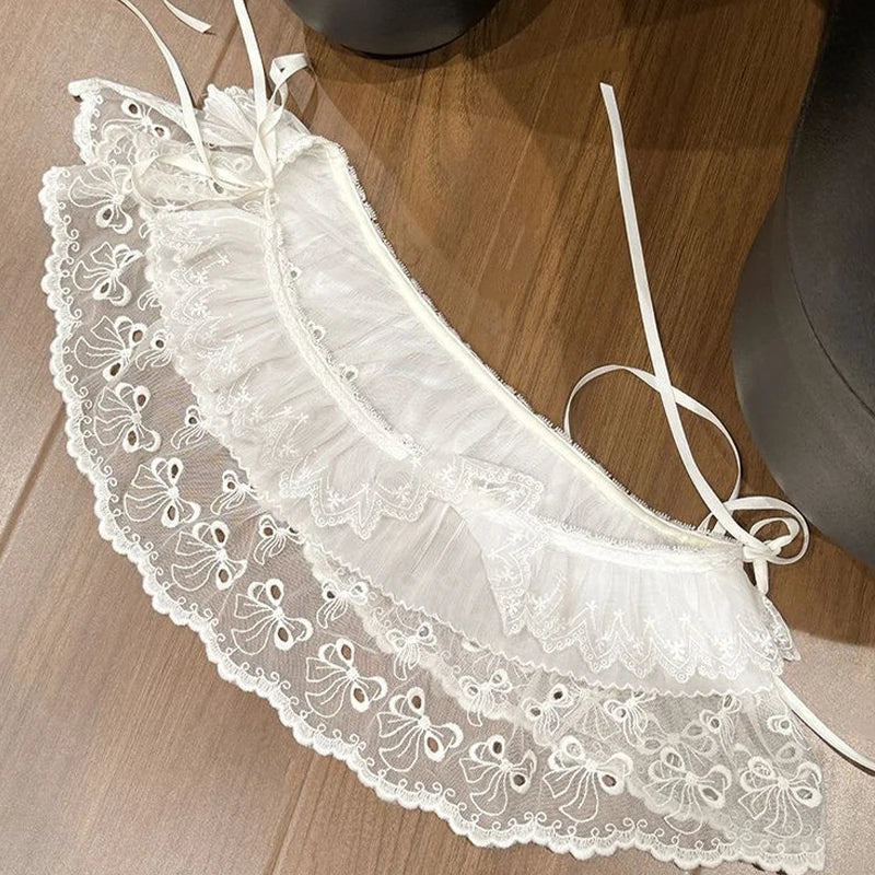 Korean Fashion Lace Skirt With Irregular Hemline - Smarsty