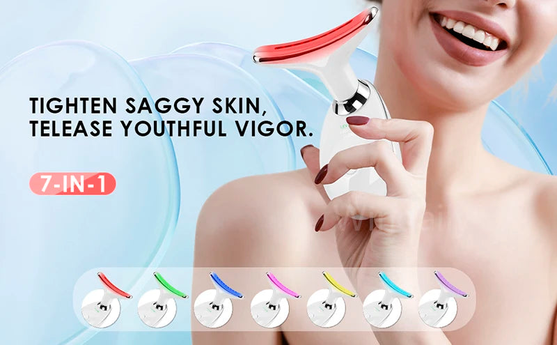 7 Colors Anti Wrinkle Facial Massager for Skin Tightening - Smarsty