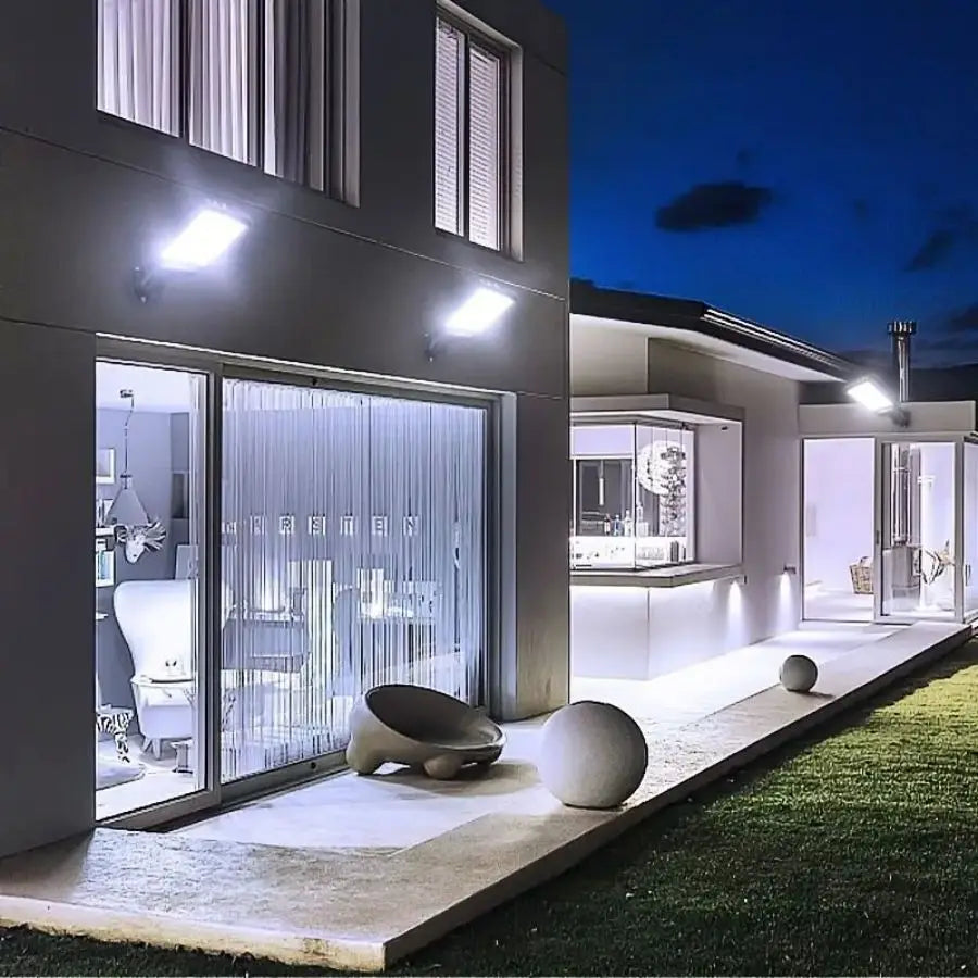 1/2/4-Pack Solar Street Lights, 108 COB LED Outdoor Wall Lights with Remote Control and Motion Sensor, Adjustable 3 Modes, Suita