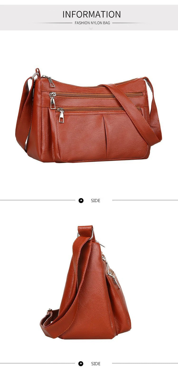 Korean Handbag Designer Leather Crossbody Bag for Women - Smarsty
