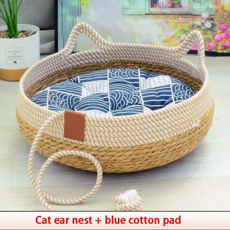 Breathable Summer Cat Bed with Removable Cover - Smarsty