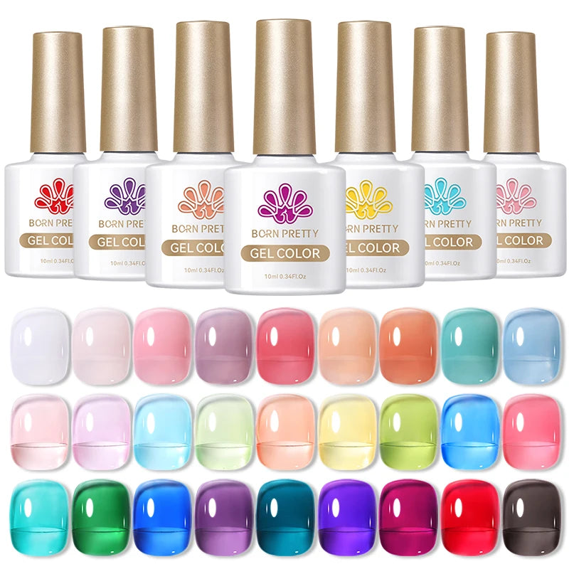Born Pretty 10ml Translucent Jelly Gel Polish - Smarsty
