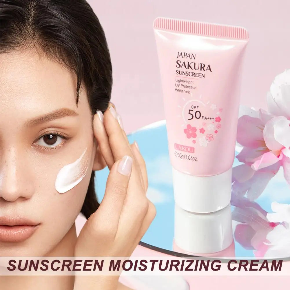 Sakura Sunscreen Cream SPF50 Moisturizing UV Protection - Smarsty