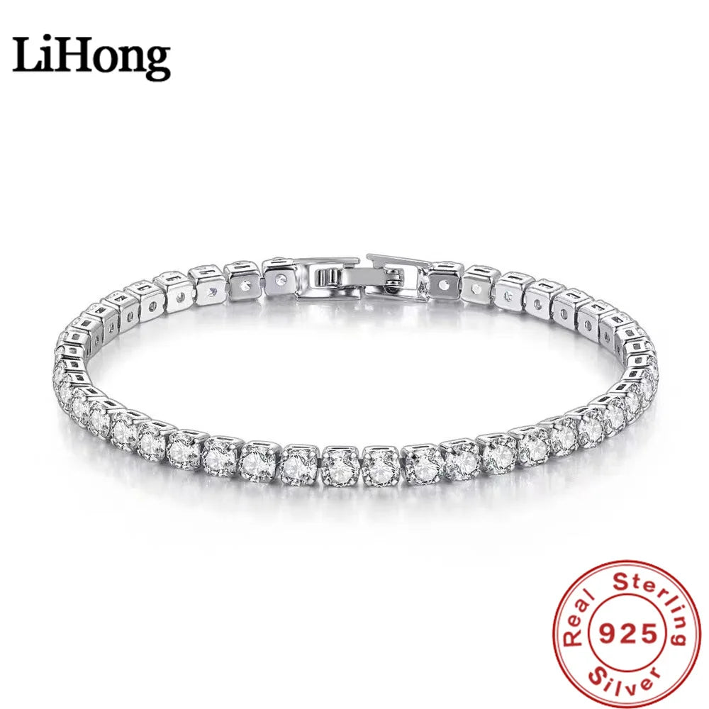 S925 Sterling Silver Tennis Ball Bracelet for Women - Smarsty