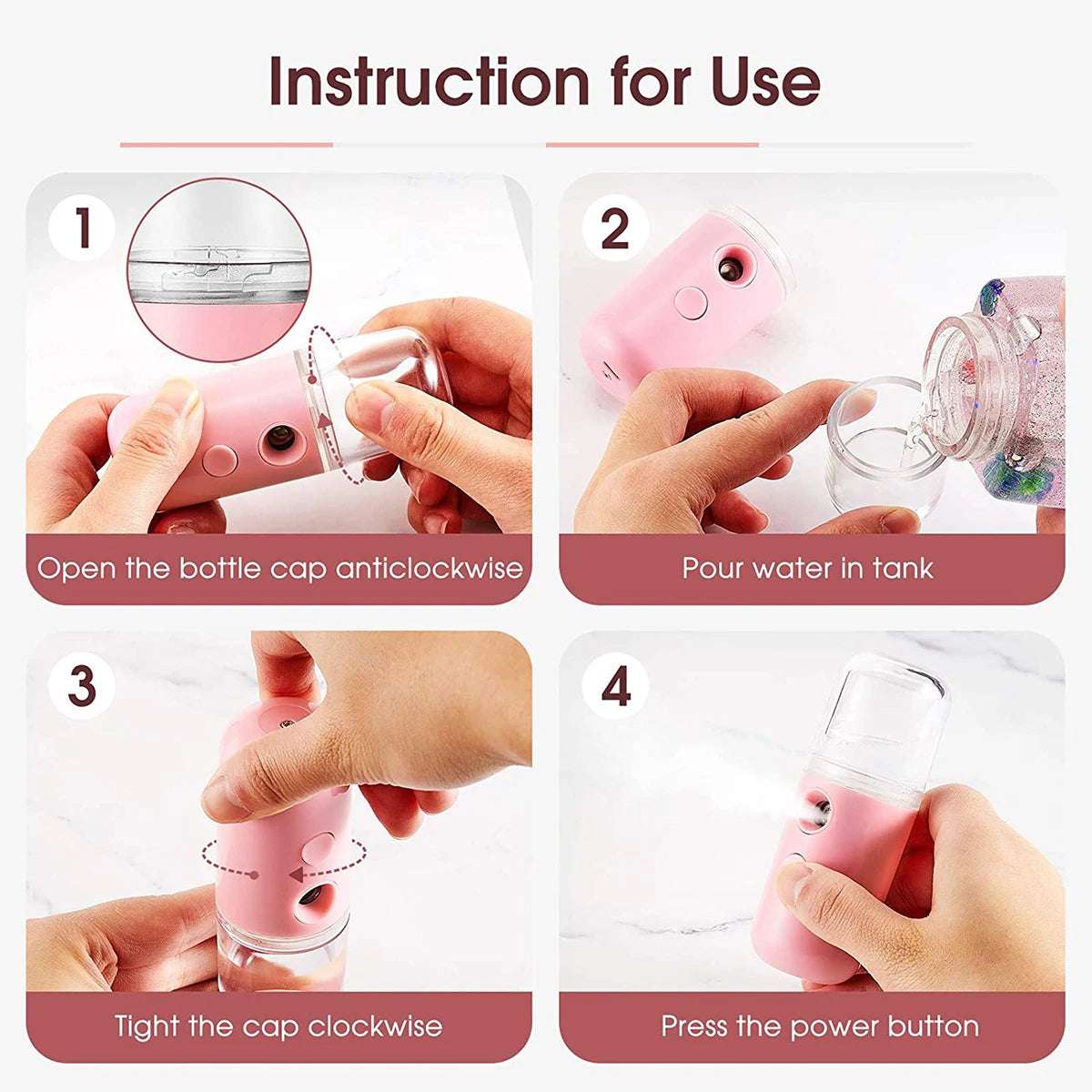 Portable Mini Facial Steamer for Deep Skin Hydration - Smarsty
