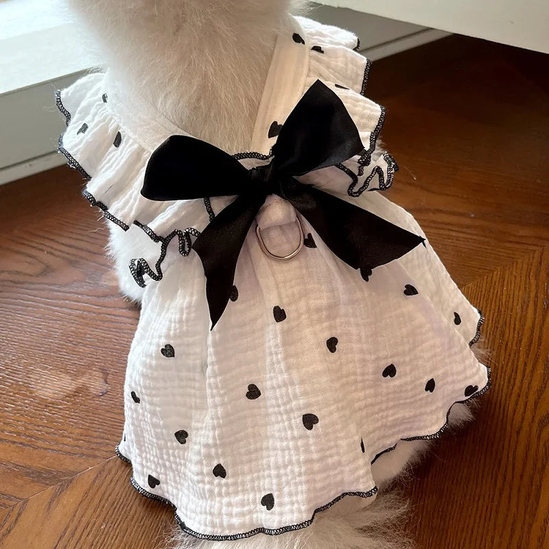 Summer Dog Cooling Dress with Cute Heart Print - Smarsty