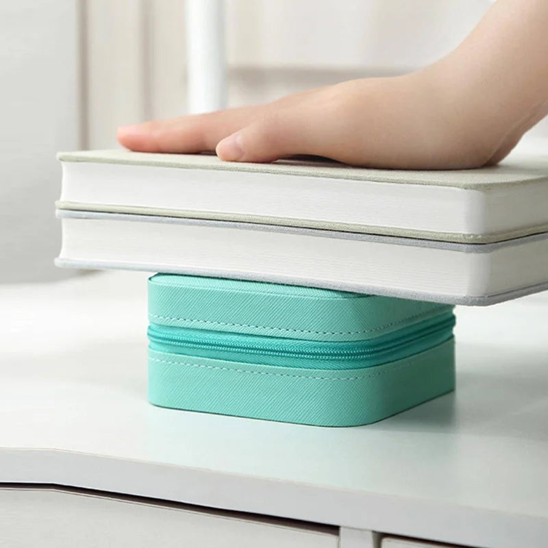 Leather Jewelry Case Travel Organizer with Compartments - Smarsty