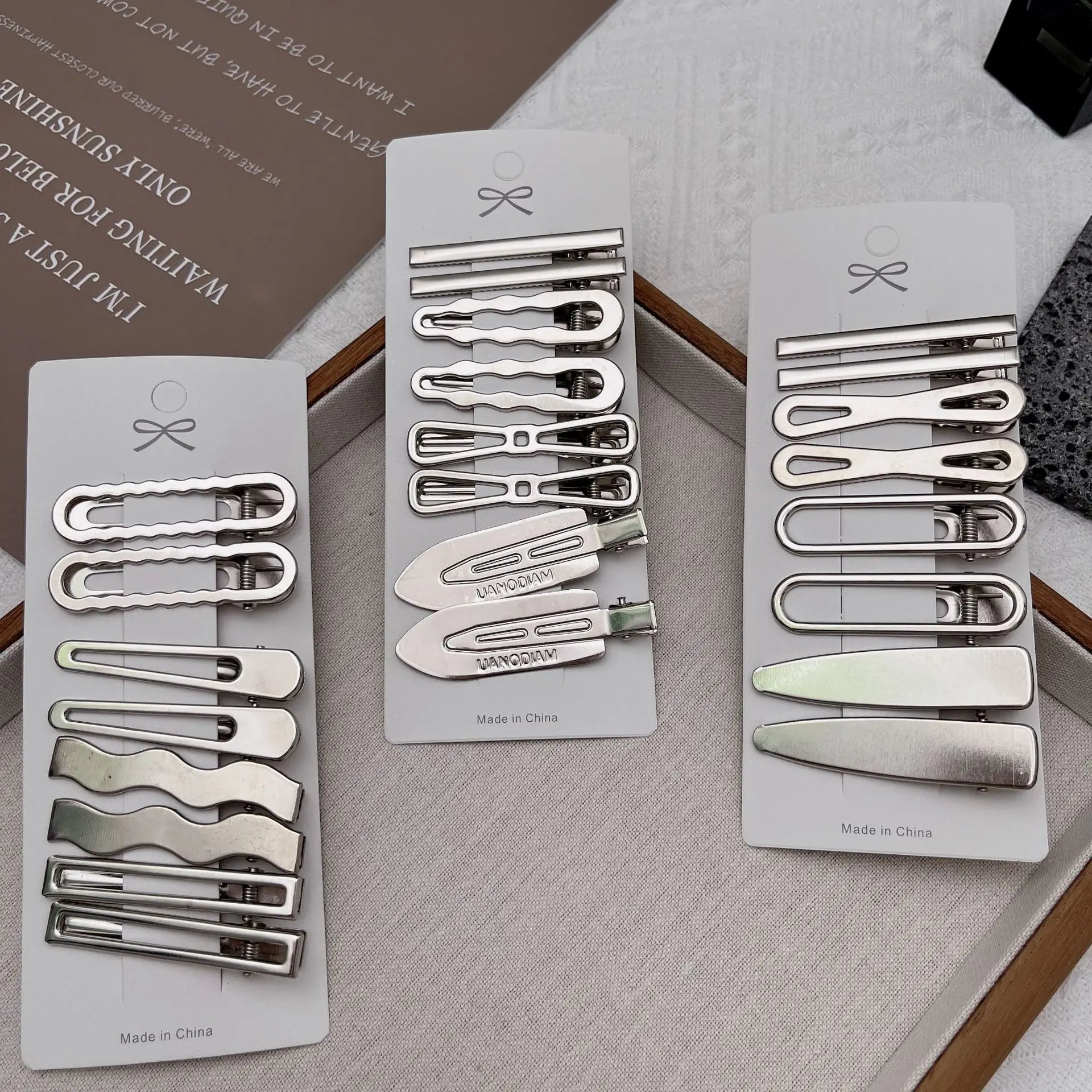 Silver Metal Duckbill Hair Clips for Stylish Women - Smarsty