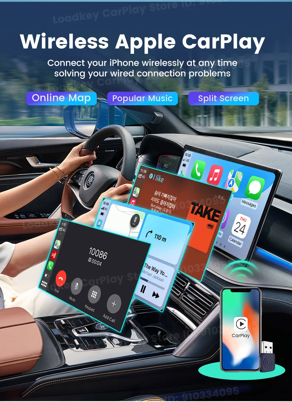 Wireless CarPlay Android Auto 2in1 Car Adapter Pro Box - Smarsty