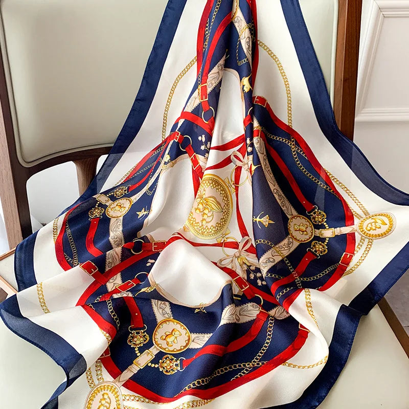 Luxury Silk Satin Scarf for Women with Sun Protection - Smarsty