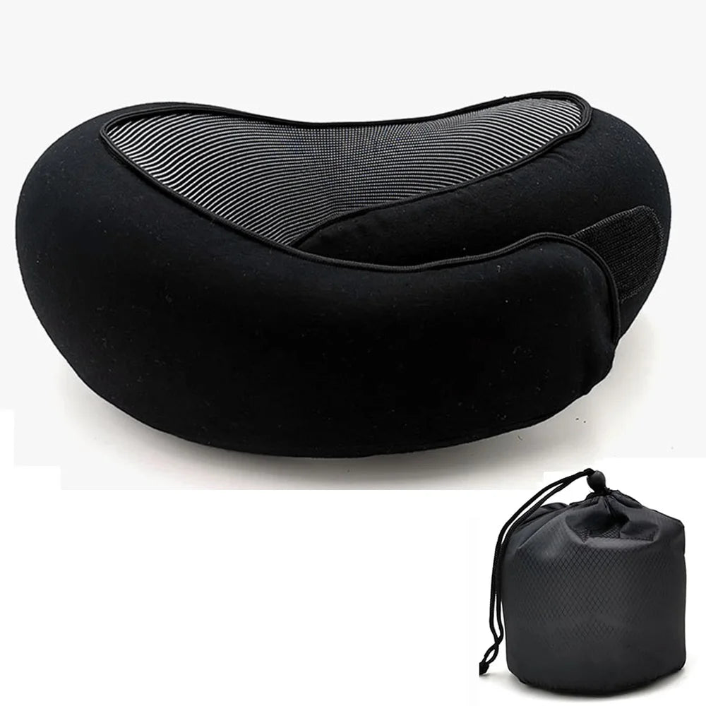 Memory Foam Travel Neck Pillow for Comfortable Support - Smarsty
