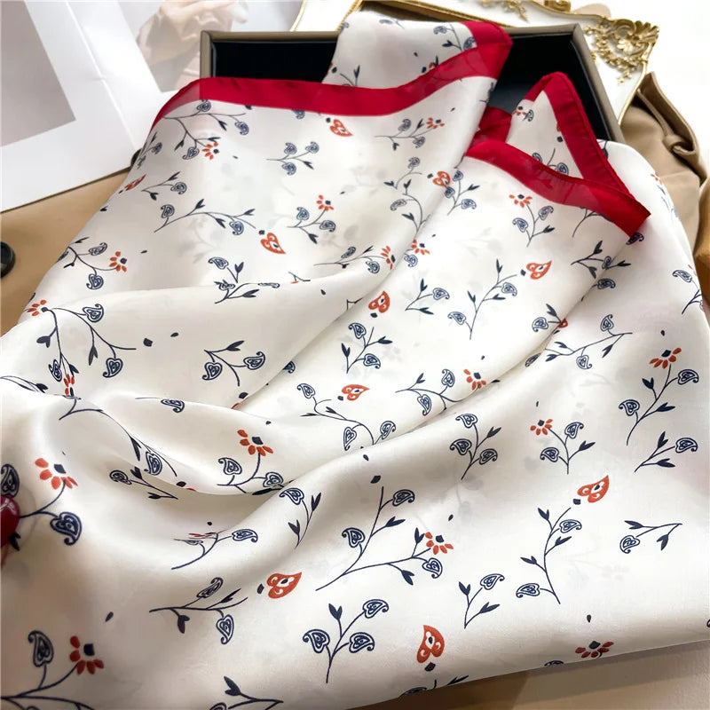 Luxury Silk Scarf for Women Summer Travel Shawl - Smarsty