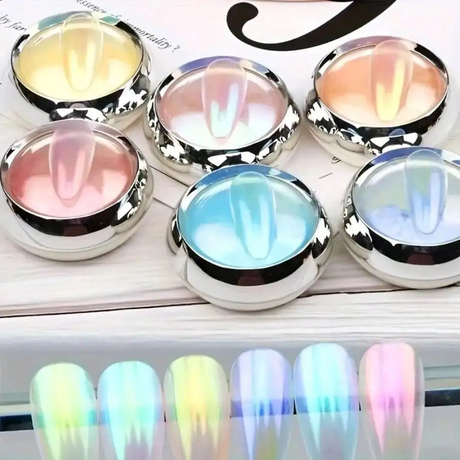 Shimmering Aurora Nail Powder Set for Stunning Holographic Effects - Smarsty