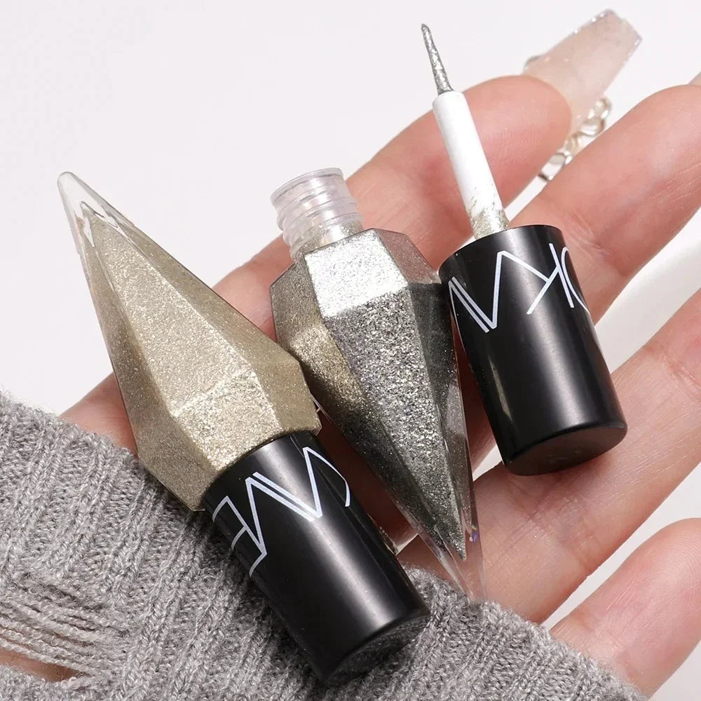 Waterproof Glitter Eyeliner Long Lasting Rose Gold Shine - Smarsty