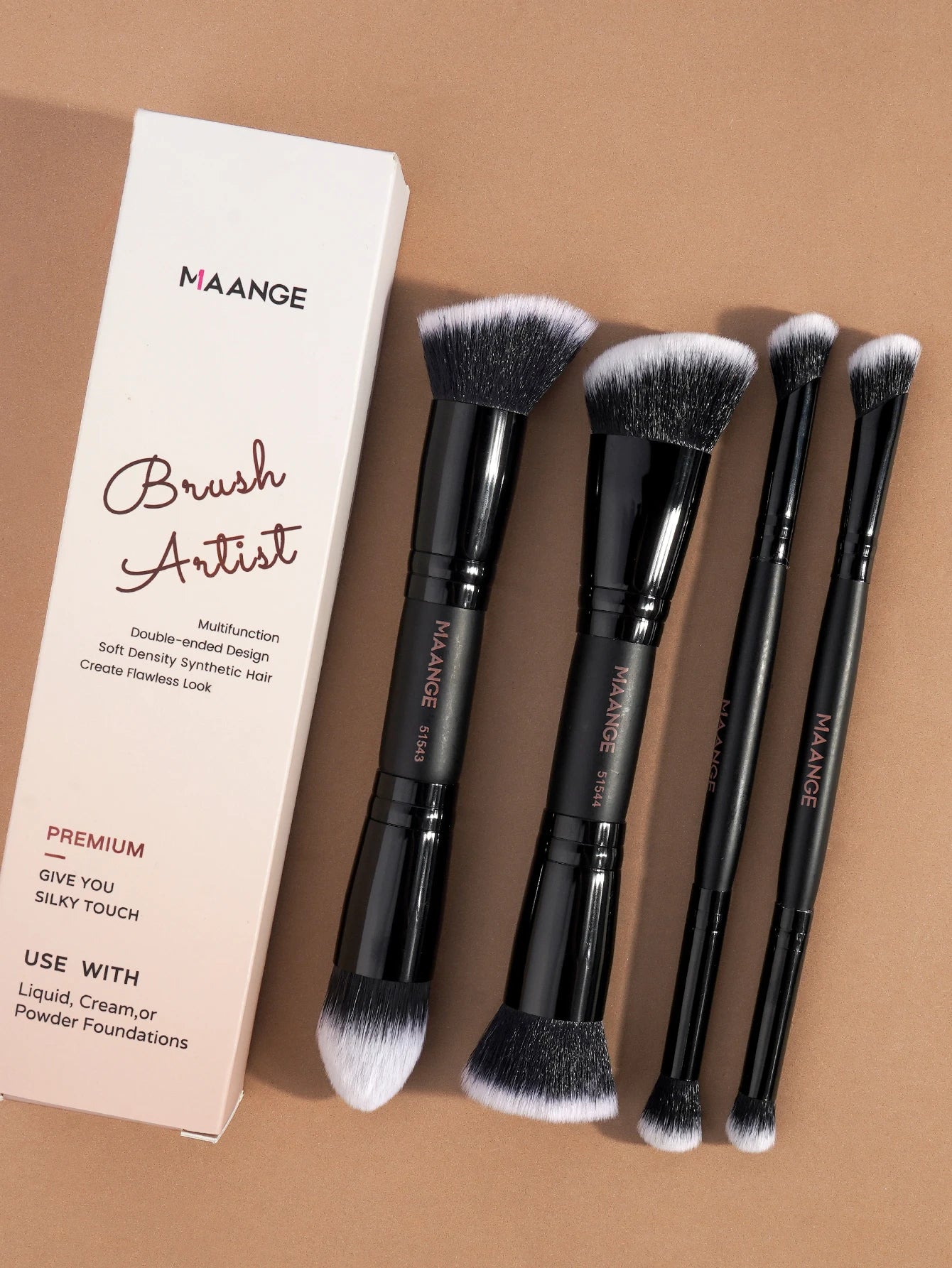 MAANGE 4 Piece Makeup Brush Set for Beginners - Smarsty