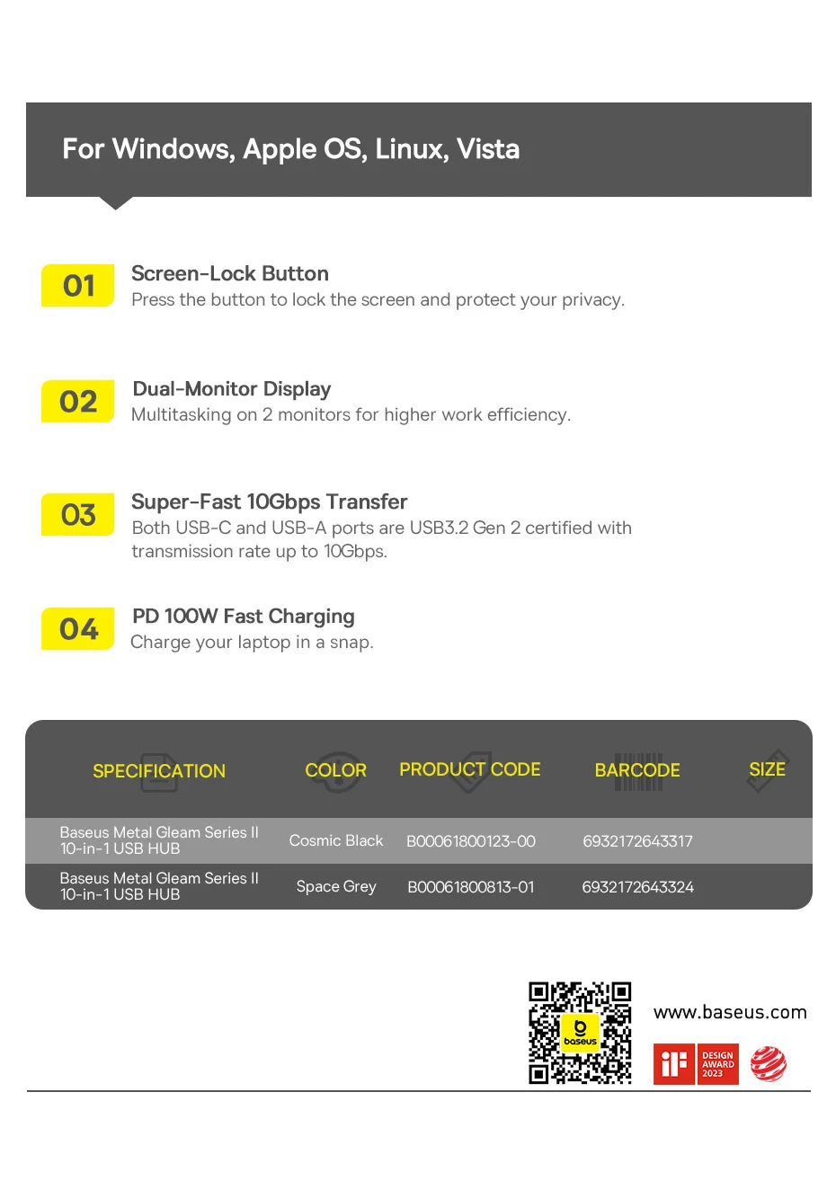 Usb C Hub 8K Hdmi Expansion For Multiscreen And Peripherals
