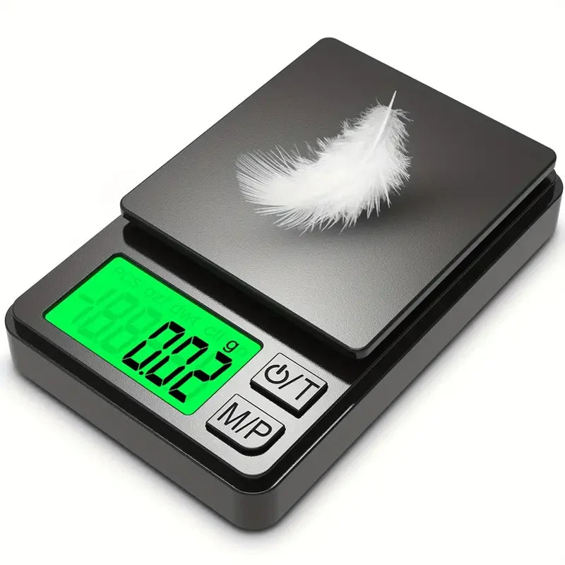 Precision Pocket Scale 1000g X 0.1g - Digital Gram, Food, Jewelry, Ounces/Grains Scale with Backlit LCD - Mini Scale for Travel - Smarsty