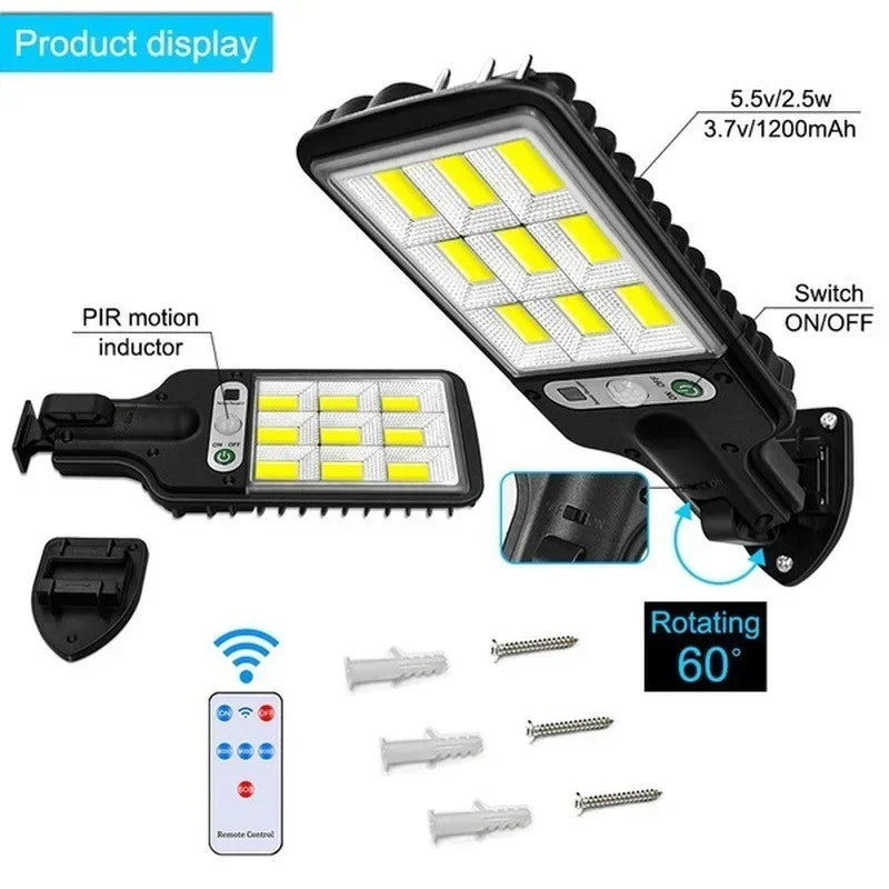 Powerful LED Solar Outdoor Wall Lamp with Motion Sensor - Smarsty