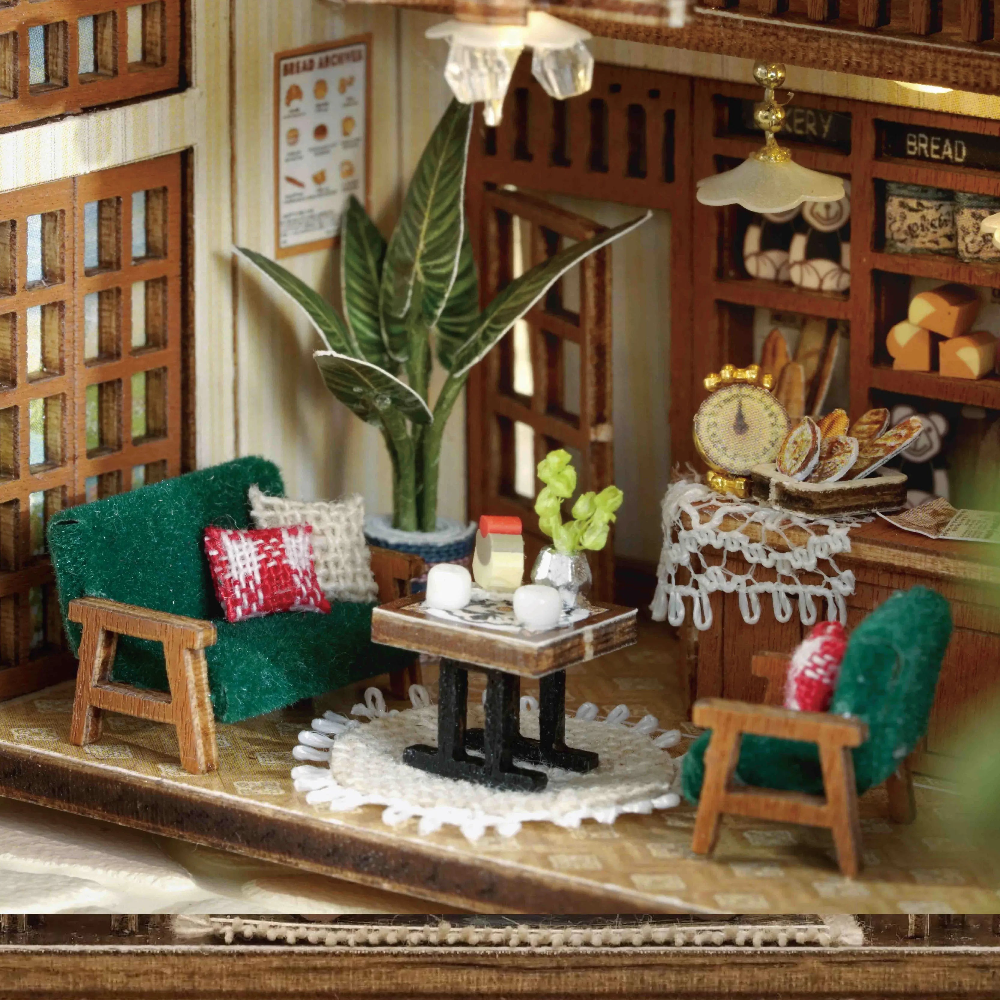 Wooden Miniature Doll House 3D Puzzle Assembly Building Model Kit Small Room Toys Home With Furniture Lighting Wooden Craft Gift by Smarsty