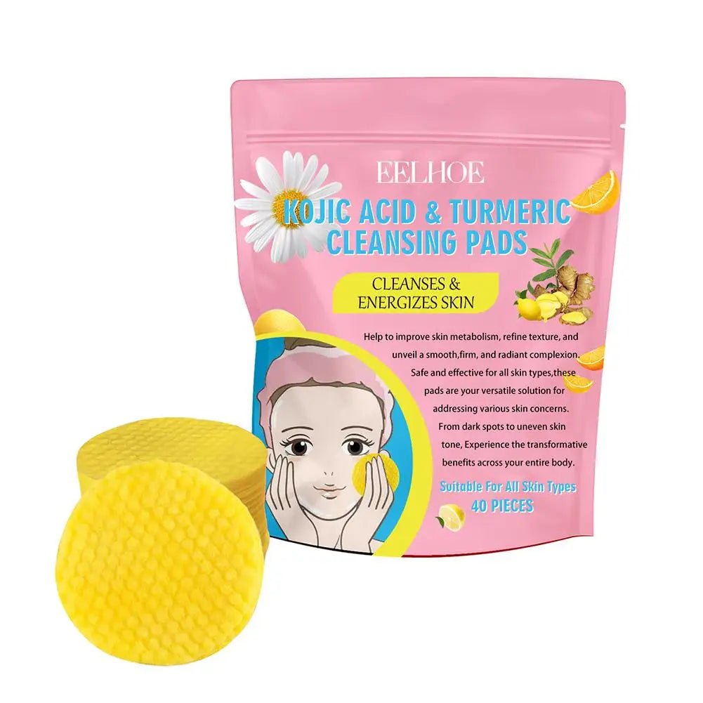 Turmeric Kojic Acid Exfoliating Cleansing Pads Combo - Smarsty