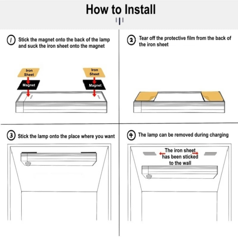 USB Rechargeable Motion Sensor LED Night Light Bar - Smarsty