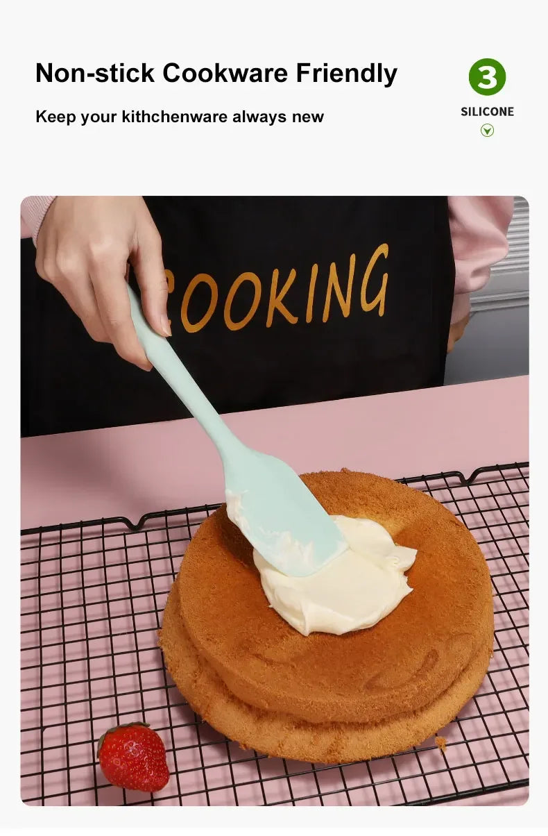 Heat Resistant Silicone Spatula Set for Baking - Smarsty