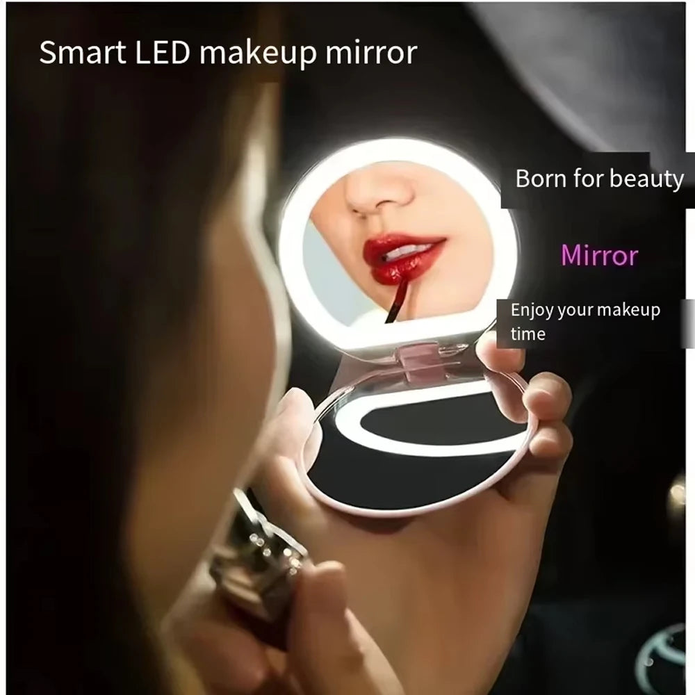 LED Compact Mirror with Light for Travel - Smarsty