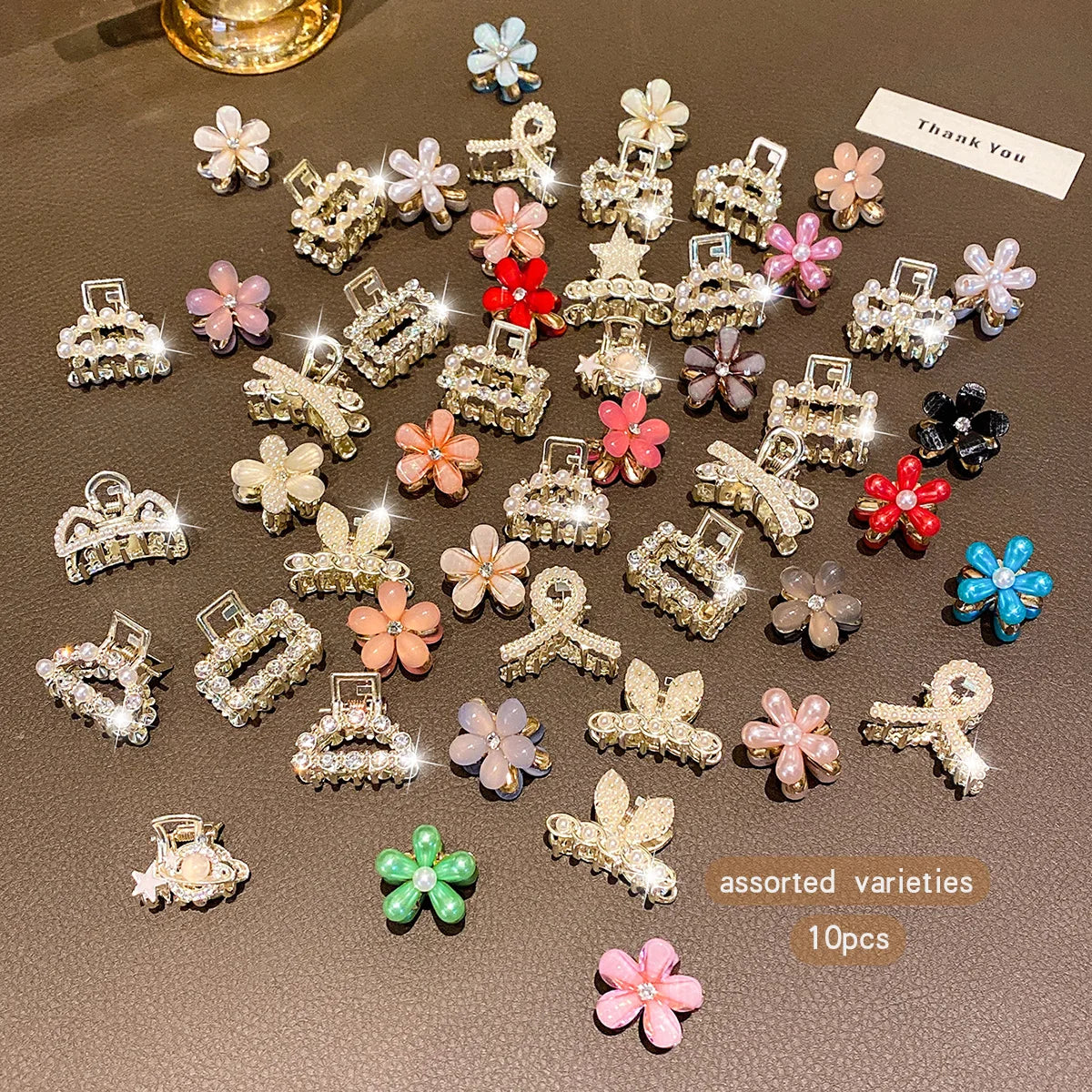 Fashionable Alloy Rhinestone Hair Clips for Women - Smarsty
