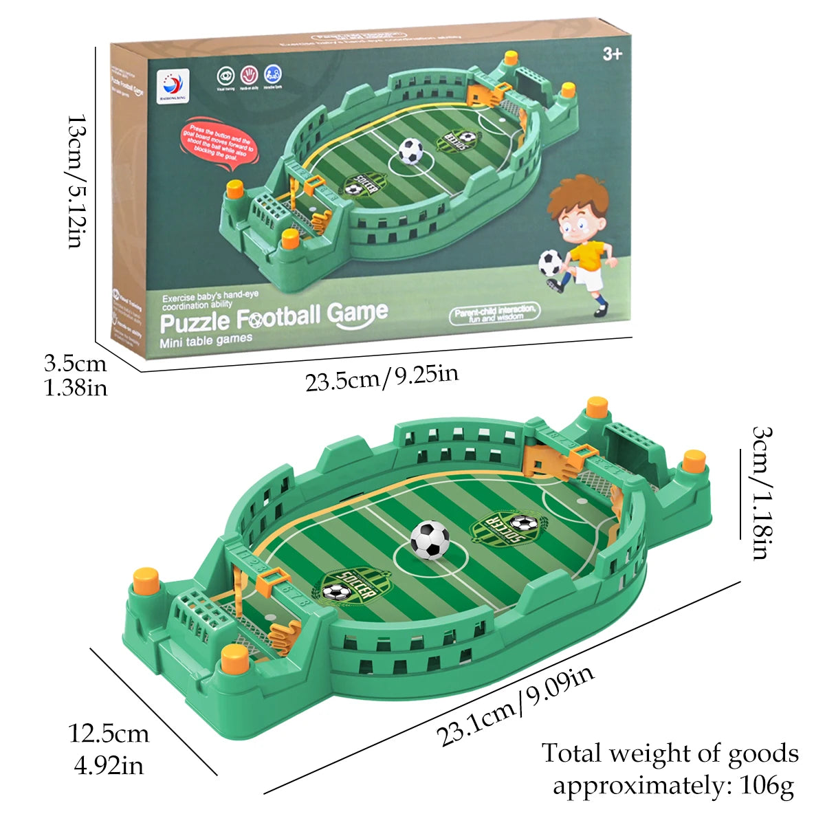 Football Table Mini Tabletop Interactive Game, Soccer Tabletops Competition Sports Games Desktop Catapult Toys for Family Game by Smarsty