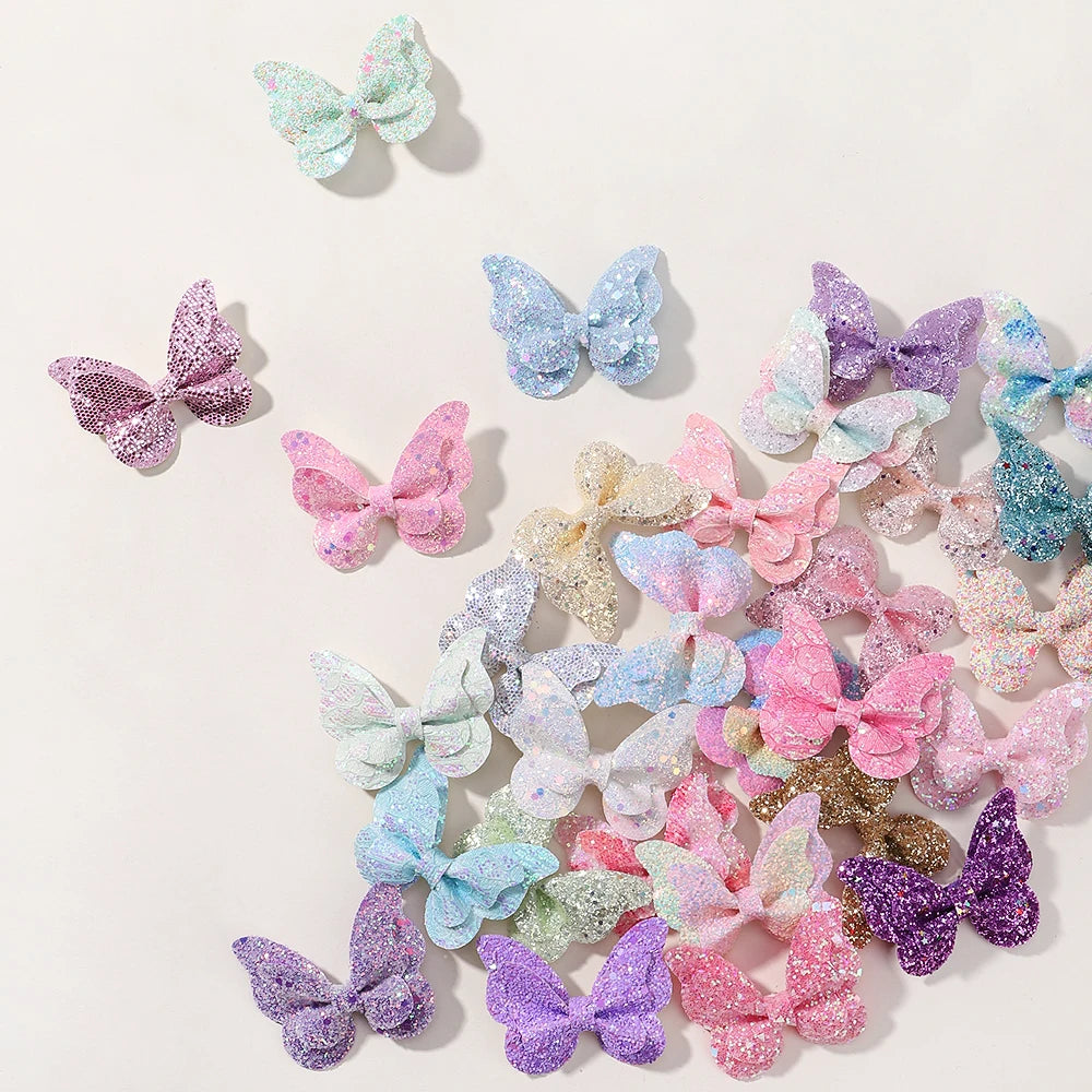 Glitter Butterfly Hair Clips for Girls - Cute Headwear Set - Smarsty