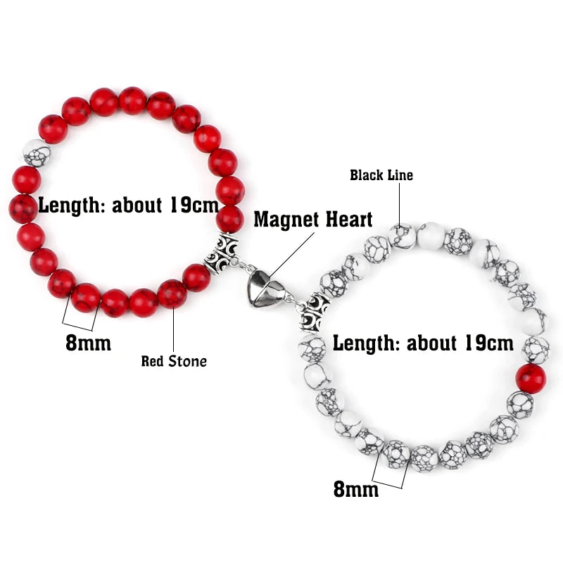 Natural Stone Couple Bracelets Set for Friendship - Smarsty