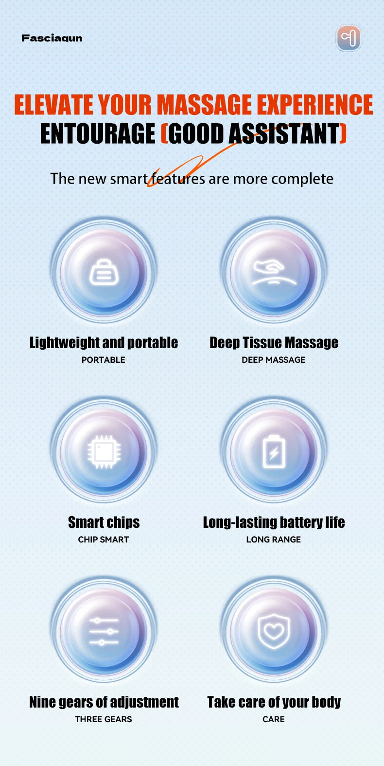 Electric Fascia Gun Massager for Body Relaxation - Smarsty