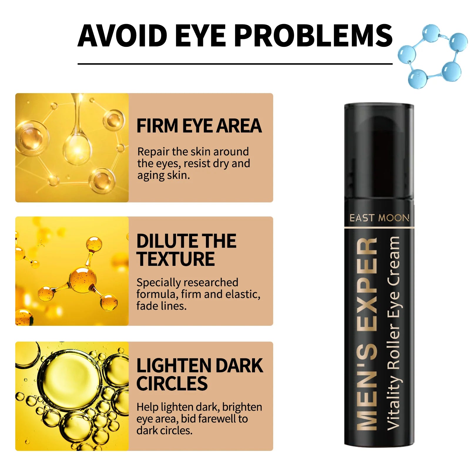 Men's Retinol Eye Cream for Dark Circles and Puffiness - Smarsty