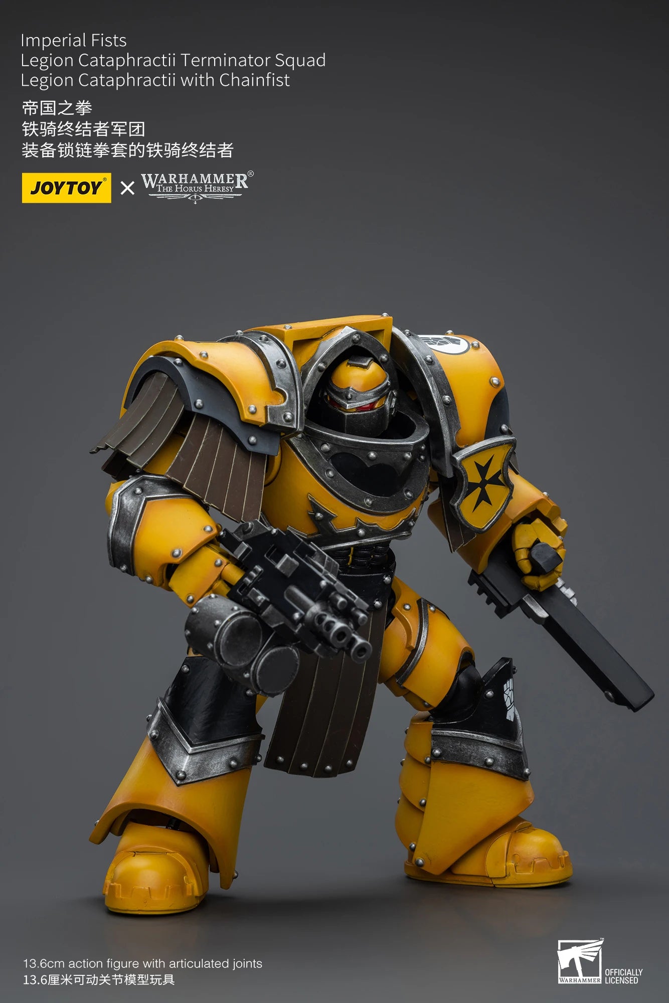 JOYTOY Warhammer 40k 1/18 Action Figures Anime 13.6cm Imperial Fists Legion Cataphractii Terminator Squad Collection Model Toys