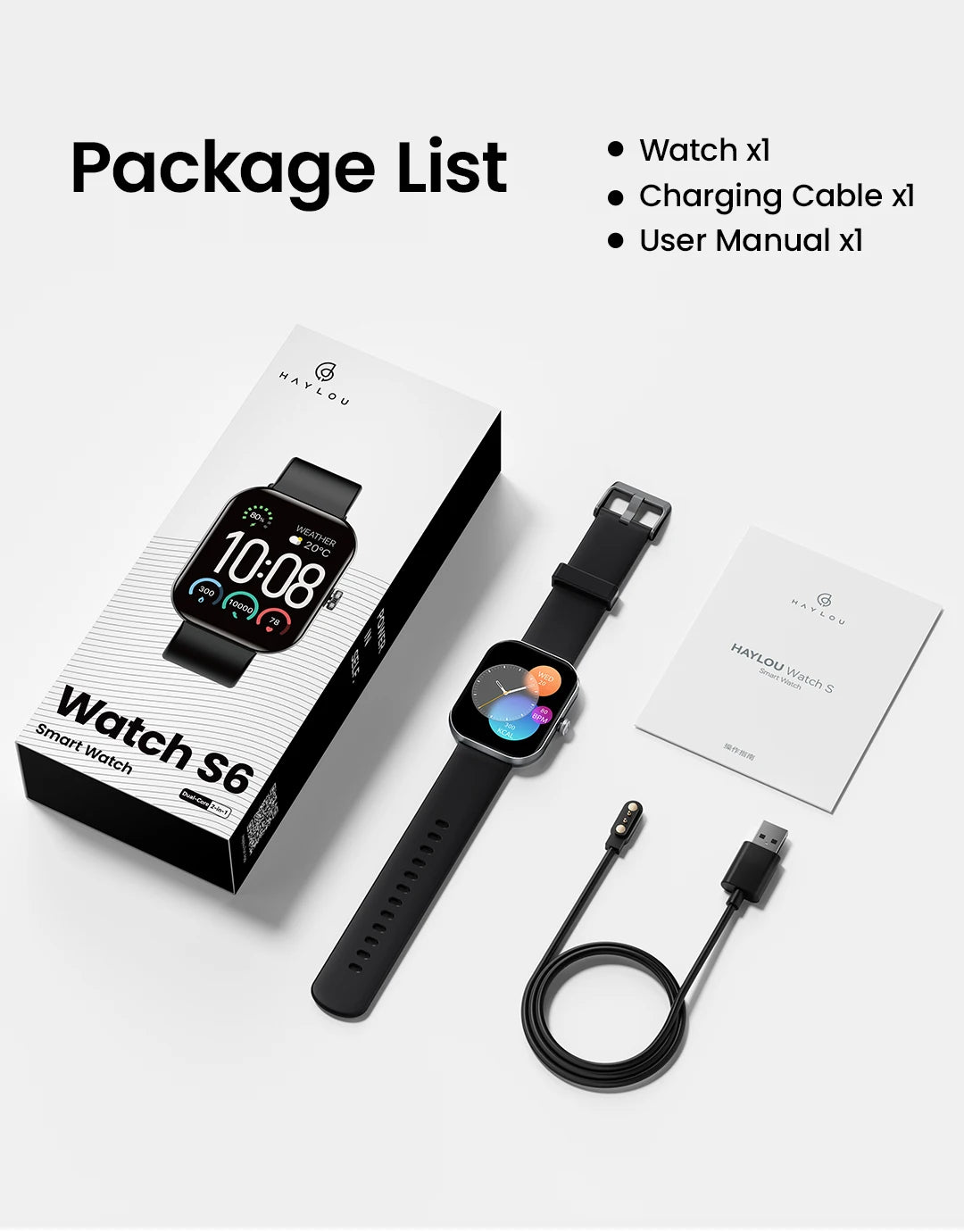 Haylou S6 Voice Calling Smart Watch for Health Monitoring - Smarsty