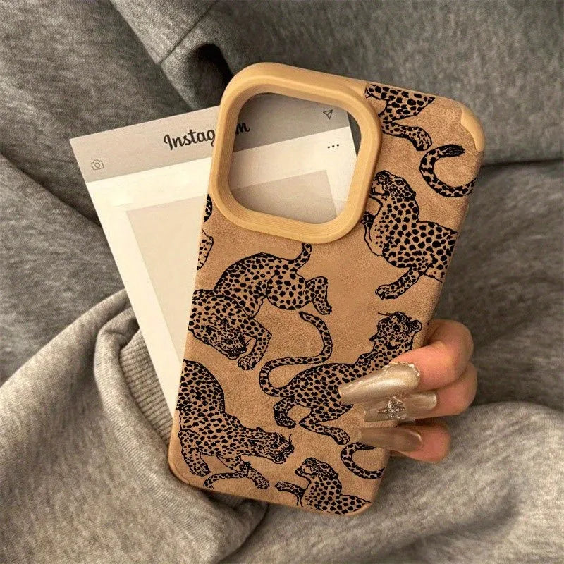 Leopard Pattern Phone Case Shockproof Bumper for iPhone - Smarsty