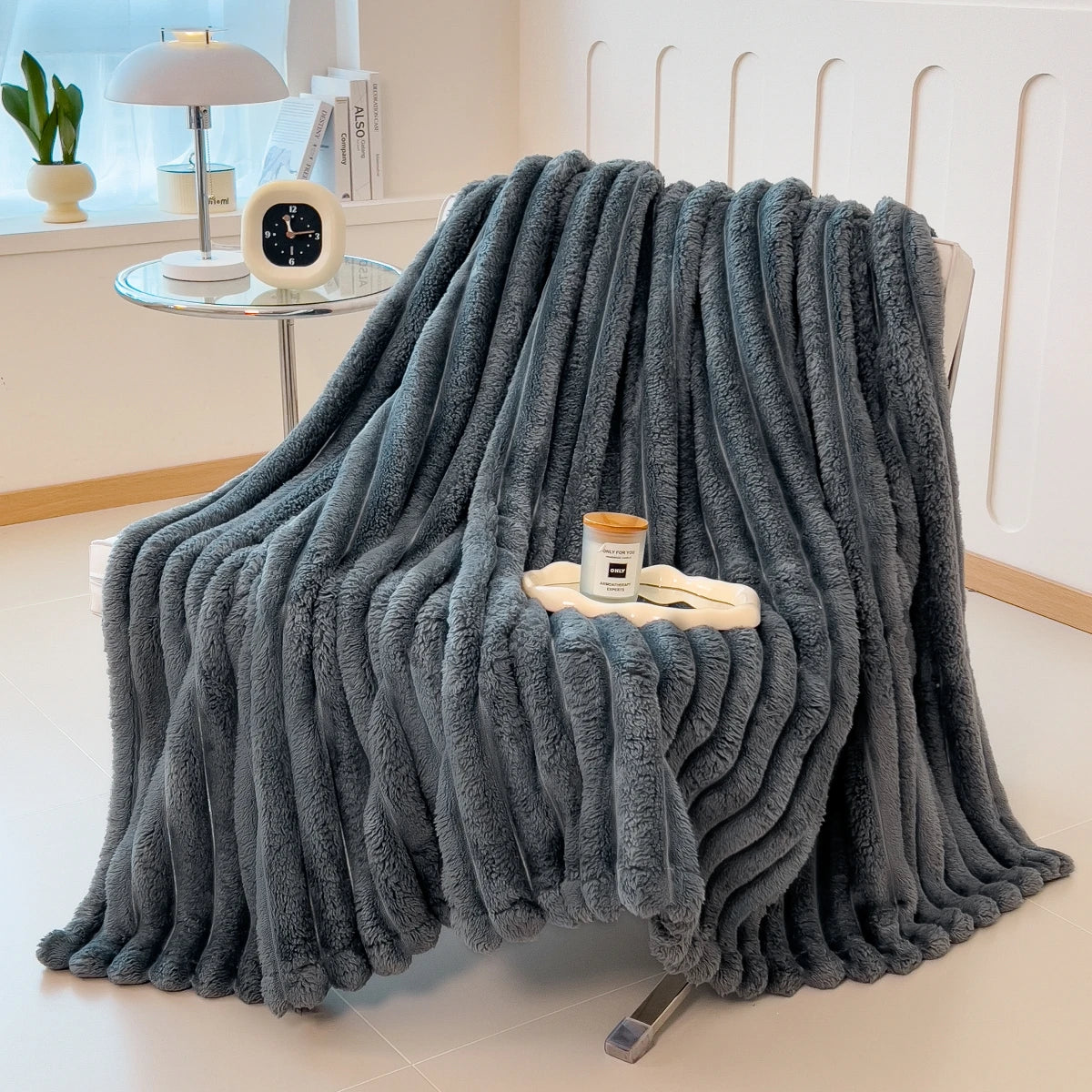 Thickened Striped Multifunctional Blanket for Comfort - Smarsty