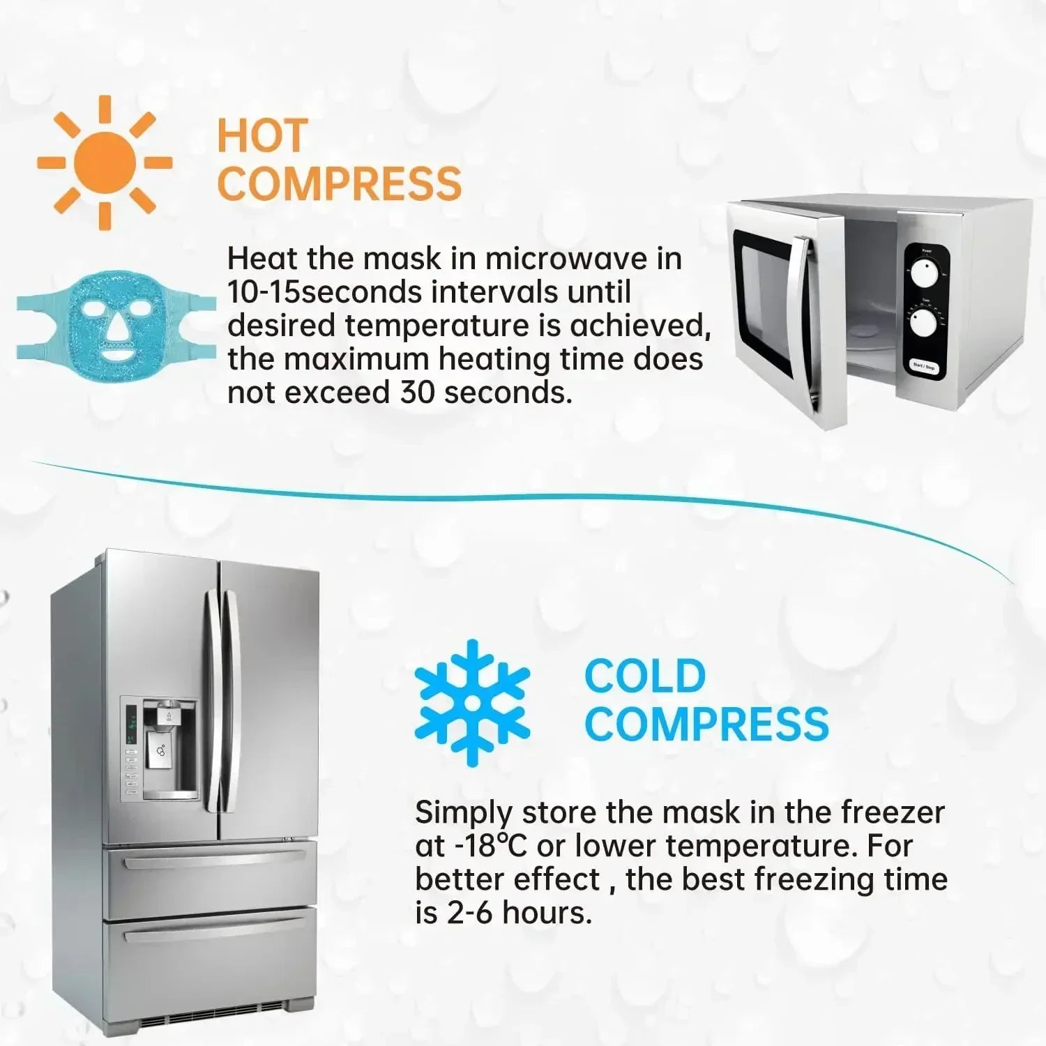 Full Face Gel Beads Eye Mask for Puffiness Relief - Smarsty