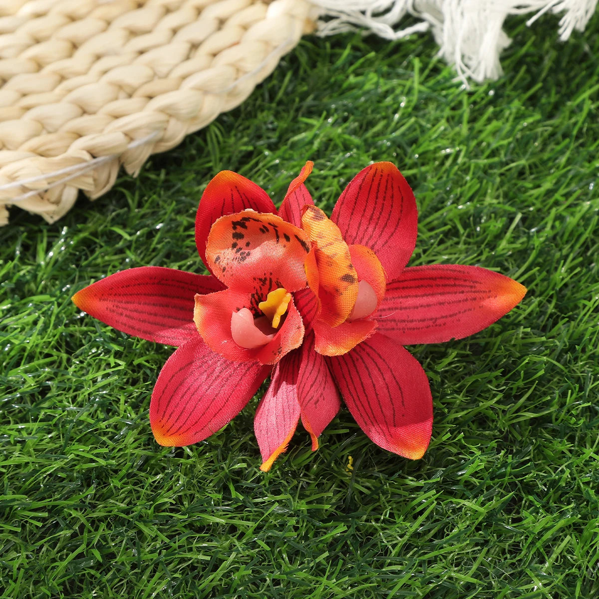Bohemian Orchid Flower Hair Clips for Weddings - Smarsty