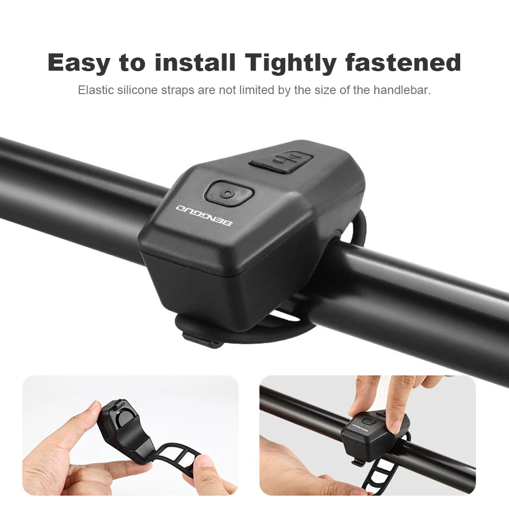 Motorcycle Electric Horn USB Rechargeable Bike Warning Safety Bell Waterproof Electronic Bicycle Horn for Mountain Road Bike