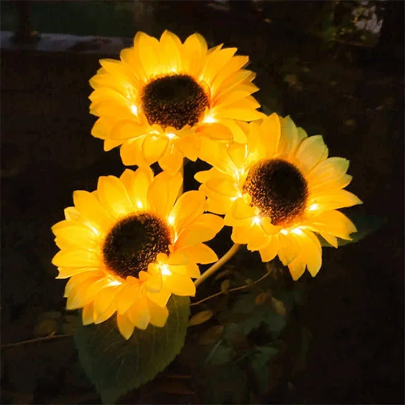 Solar LED Sunflower Outdoor Lawn Light for Garden Decor - Smarsty