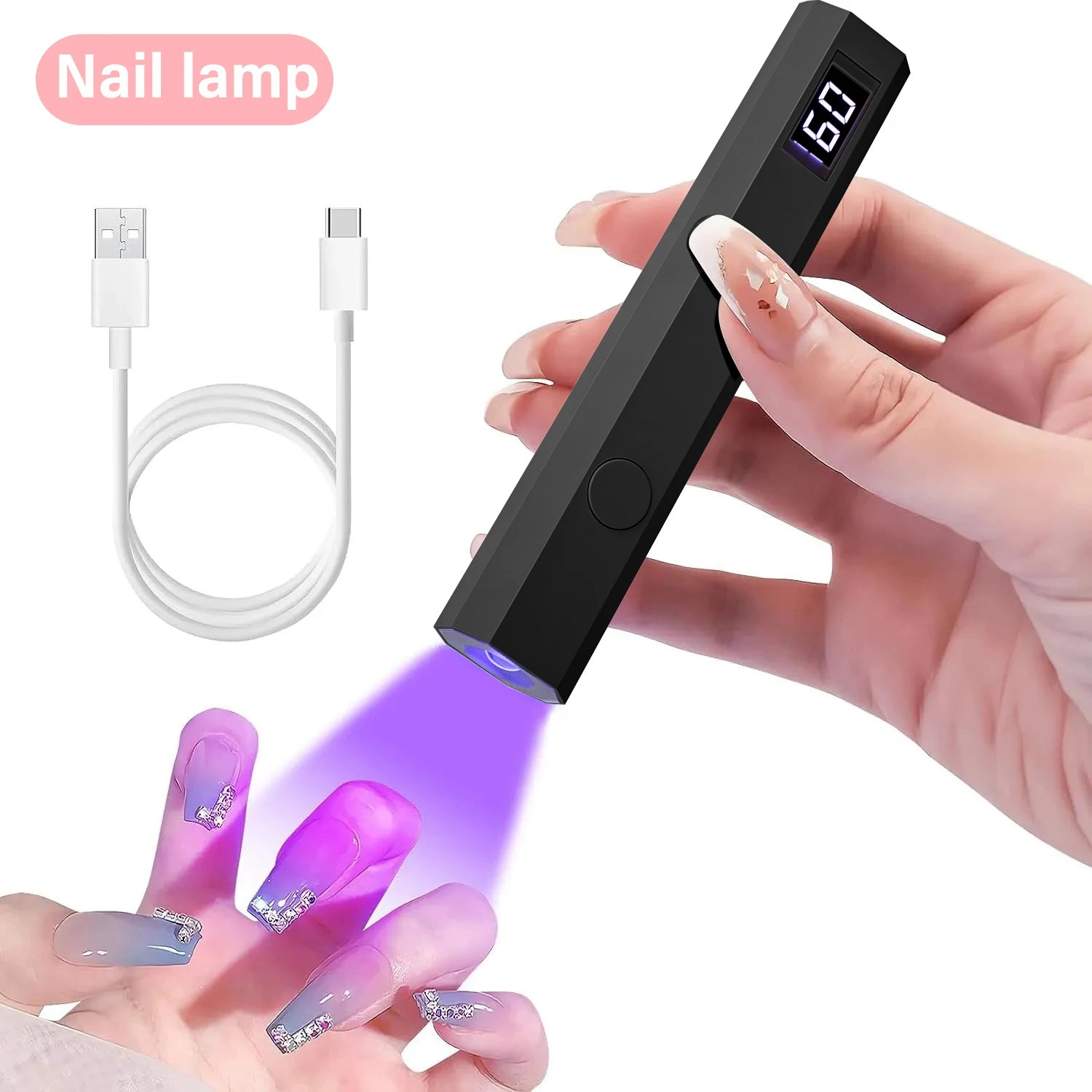 Mini UV Nail Lamp for Gel Polish Curing at Home - Smarsty