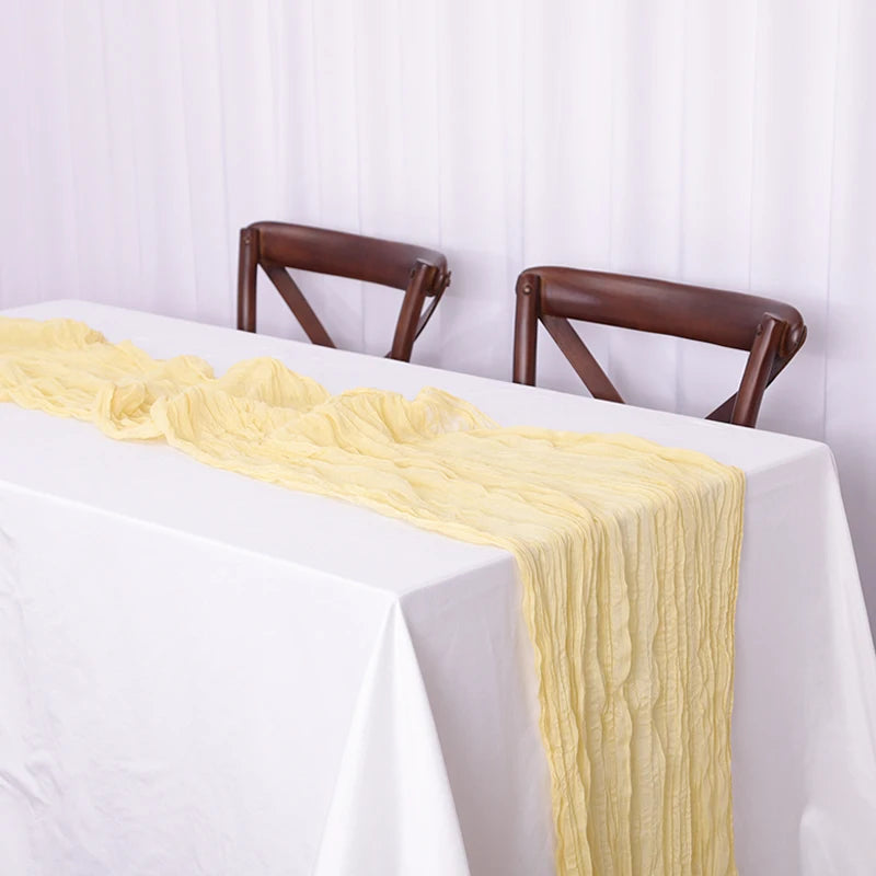 Wrinkle Gauze Table Runner for Elegant Dining Decor - Smarsty