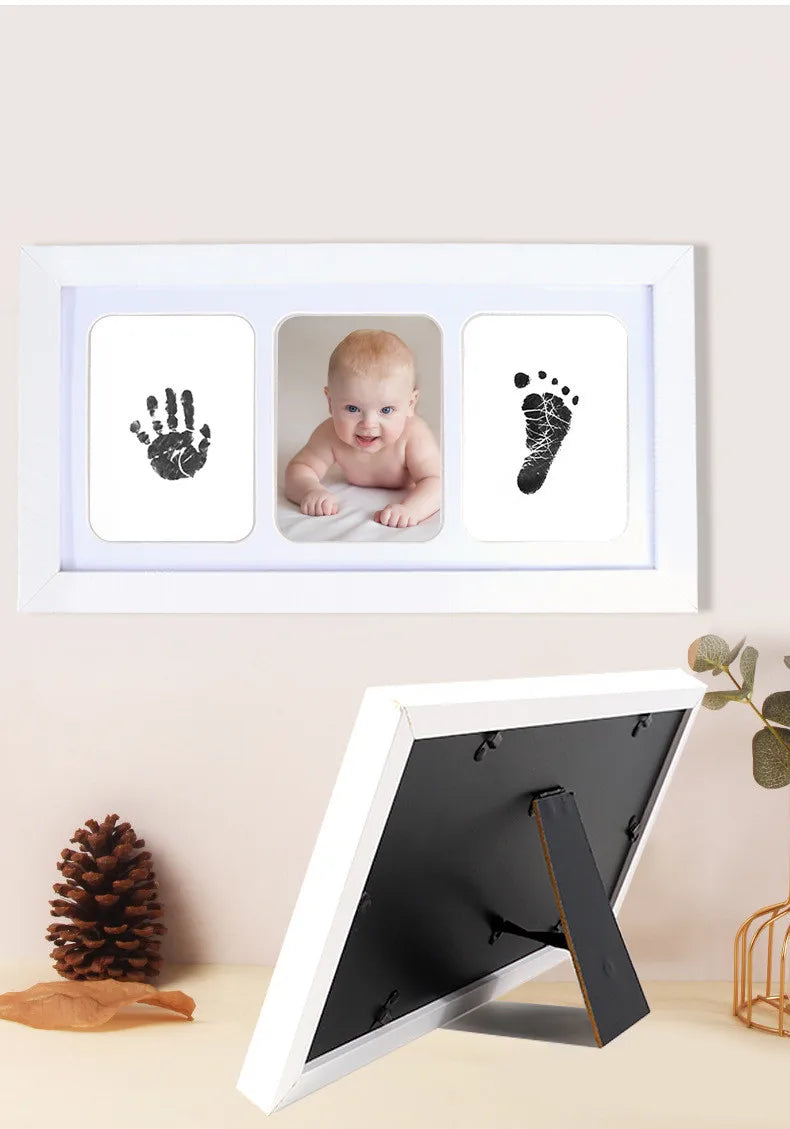 Newborn Handprint Kit With Safe Ink Pads Frame Keepsake - Smarsty
