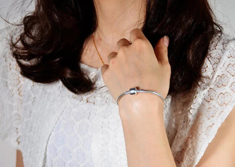 Handmade 925 Sterling Silver Charm Bracelet for Women - Smarsty