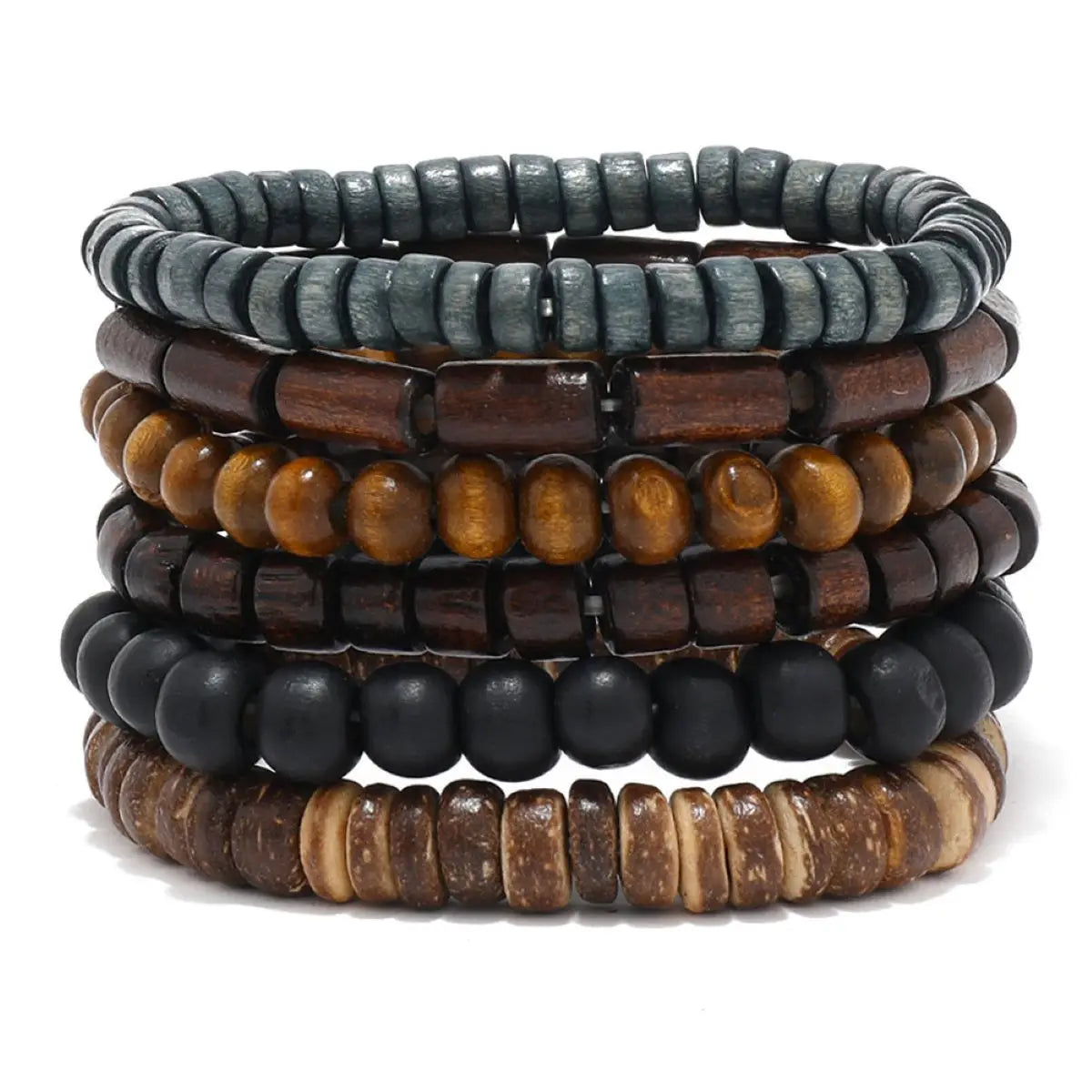 Men's Multi Layer Volcanic Stone Bead Bracelet Set - Smarsty