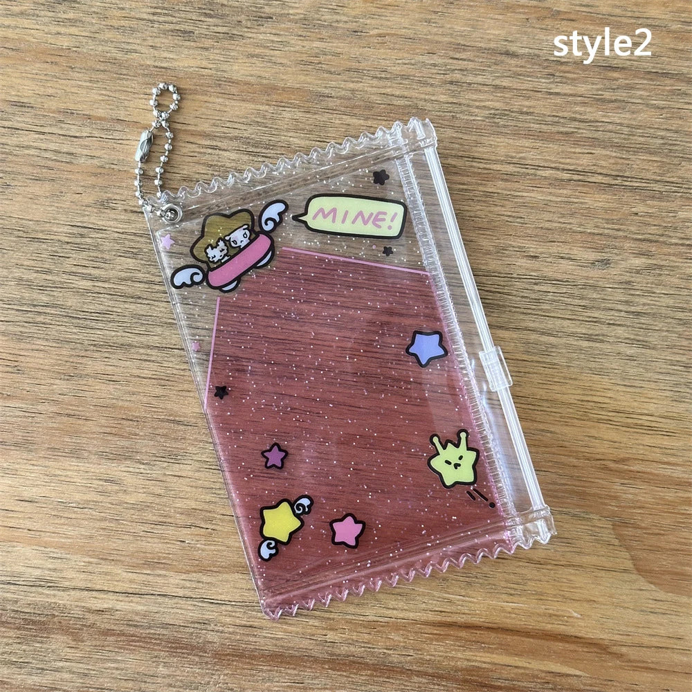 INS Transparent Candy Bag Badge Holder Korean Photocard Holder Display Bag Pendant Idol Photo Card Protective Cover Card Holder